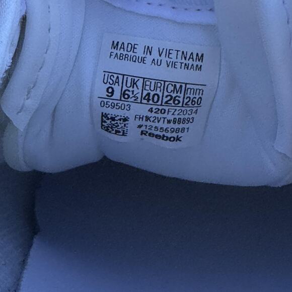 Aerobic Reebok Classic Shoes Womens 9 White Gum Low Leather Sneakers 420FZ2034‎ - Picture 12 of 12